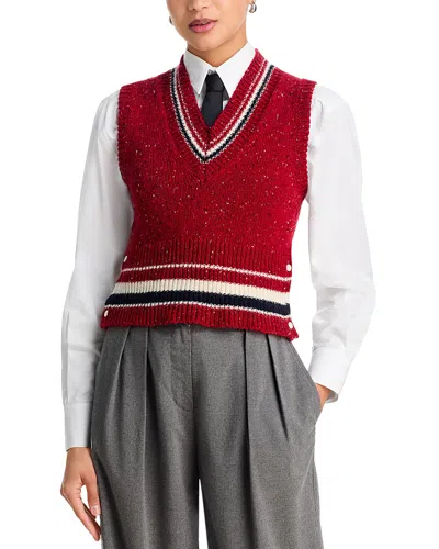 Thom Browne Wool Blend Sleeveless Sweater In Multi