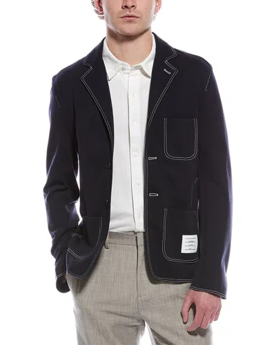 Thom Browne Wool-blend Sport Coat In Blue
