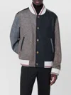 Thom Browne Wool Bomber Jacket With Color Block Design In Multi