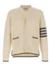 Thom Browne Wool Cardigan With Striped Sleeve Detail