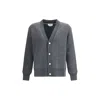 Thom Browne Wool Cardigan In Gray