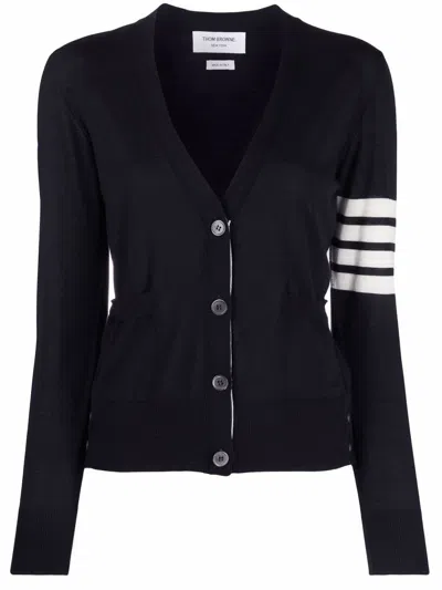 Thom Browne Wool Cardigan In Blue
