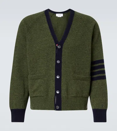 THOM BROWNE 4-BAR WOOL CARDIGAN