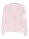 Thom Browne Wool Cardigan In Pink