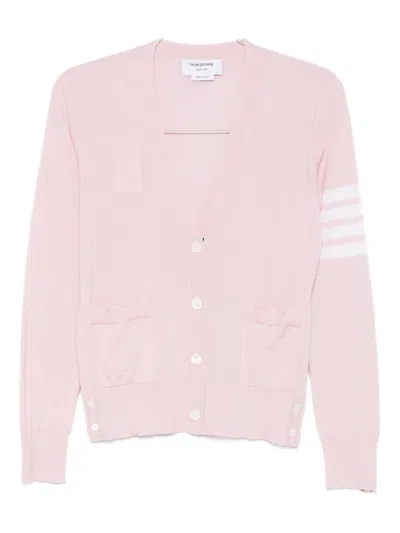 Thom Browne Wool Cardigan In Pink