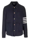 Thom Browne Wool Cashmere 4-bar Utility Jacket Jackets Blue