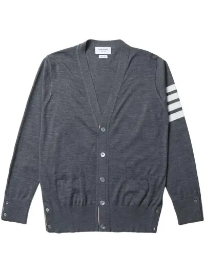 THOM BROWNE THOM BROWNE WOOL CLASSIC 4-BAR V-NECK CARDIGAN