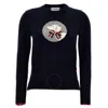 Thom Browne Blue Jacquard Pattern Sweater In Blue