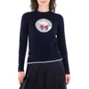 Thom Browne Wool Classic Hector Pullover In Blue