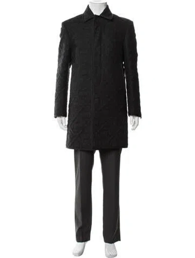 Pre-owned Thom Browne Wool Coat In Black