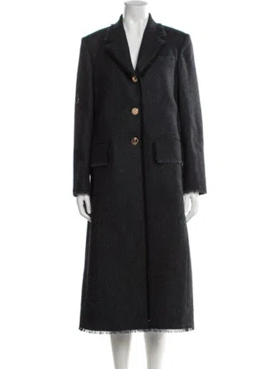 Pre-owned Thom Browne Wool Coat In Blue
