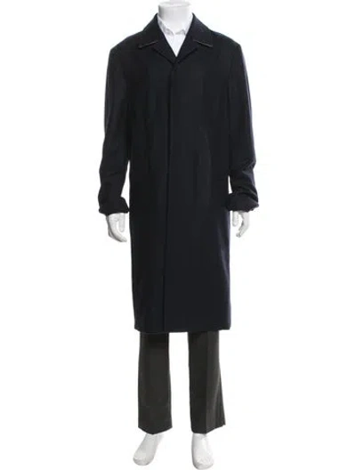 Pre-owned Thom Browne Wool Coat In Blue