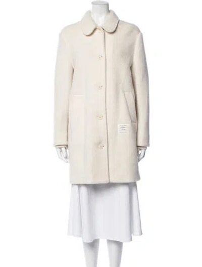 Pre-owned Thom Browne Wool Coat In Neutrals
