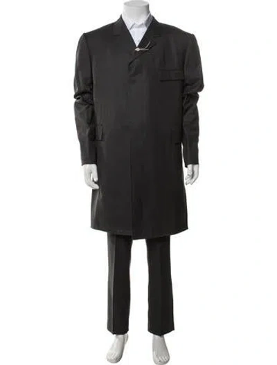 Pre-owned Thom Browne Wool Coat W/ Tags In Grey
