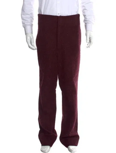 Pre-owned Thom Browne Wool Corduroy Pants In Burgundy