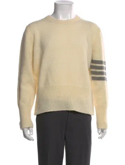 Pre-owned Thom Browne Wool Crew Neck Pullover In Neutral