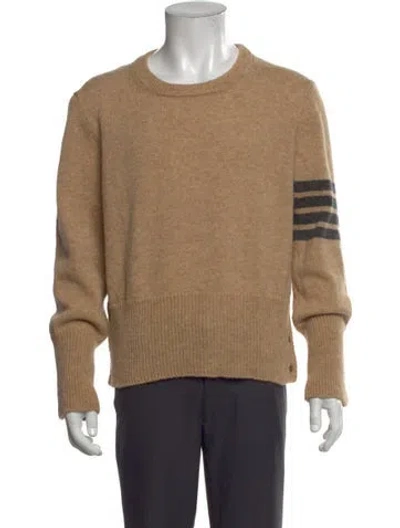 Pre-owned Thom Browne Wool Crew Neck Pullover In Neutral