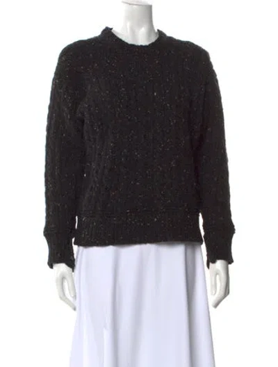 Pre-owned Thom Browne Wool Crew Neck Sweater In Black