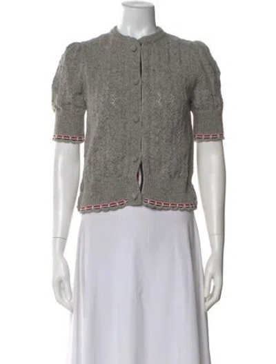 Pre-owned Thom Browne Wool Crew Neck Sweater In Gray