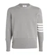 Thom Browne Wool Crew-neck Sweater In Grey