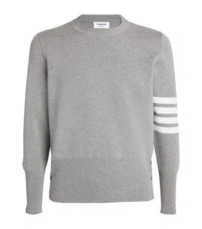 Thom Browne Wool Crew-neck Sweater In Grey