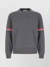 Thom Browne Rib Stitch Wool Sweater In Gray
