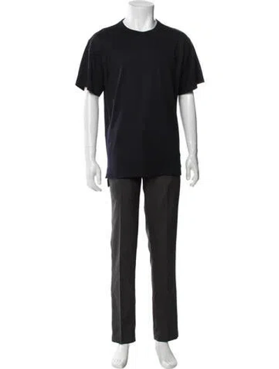 Pre-owned Thom Browne Wool Crew Neck T-shirt In Blue