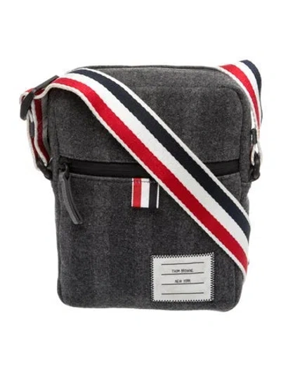 Pre-owned Thom Browne Wool Crossbody Bag In Black