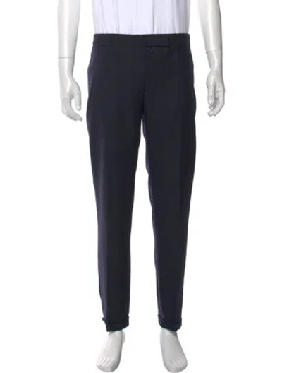 Pre-owned Thom Browne Wool Dress Pants In Blue