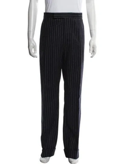 Pre-owned Thom Browne Wool Dress Pants In Blue