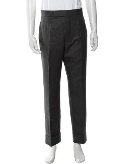 Pre-owned Thom Browne Wool Dress Pants In Grey