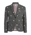 Thom Browne Wool Embroidered Blazer In Green
