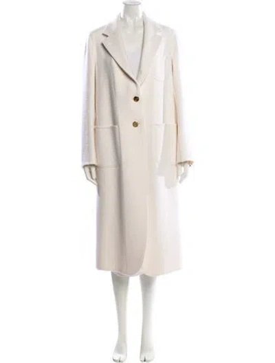 Pre-owned Thom Browne Wool Faux Fur Coat In Neutral