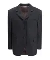 Thom Browne Wool Flannel Blazer In Gray