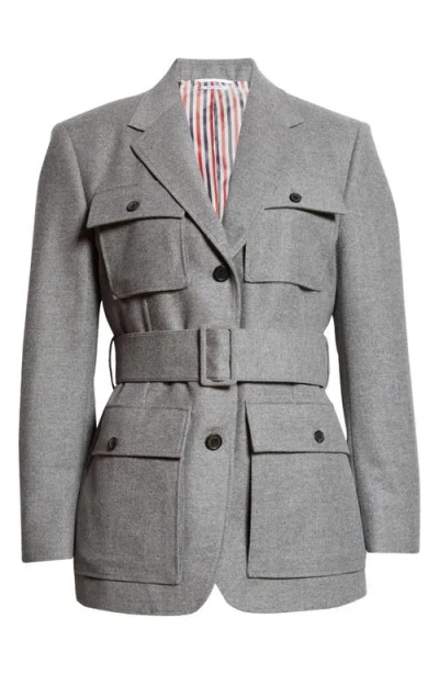 Thom Browne Wool Flannel Safari Jacket In 055