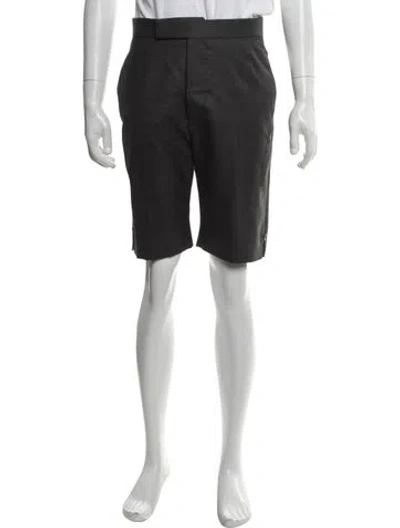 Pre-owned Thom Browne Wool Flat Front Shorts In Gray