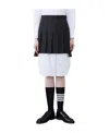 Thom Browne Wool Fresco Pleated Mini Skirt In Black