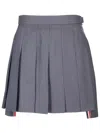Thom Browne Step-hem Pleated Skirt In Grey
