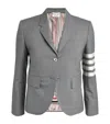 Thom Browne 4-bar Stripes Single-breasted Wool Blazer In Grey