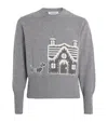 Thom Browne Patterned-jacquard Wool Jumper In Grey