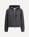 Thom Browne Wool Hoodie Adjustable Drawstring In Gray