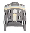 Thom Browne Wool House Sweater In Grey