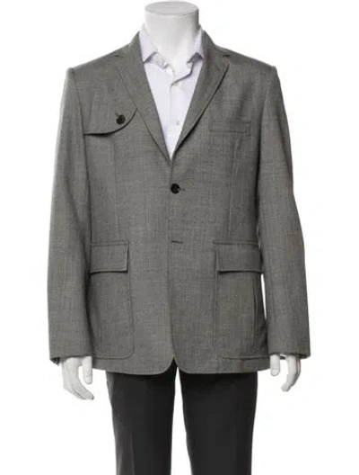 Pre-owned Thom Browne Wool Hunting Blazer In Gray