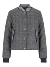 Thom Browne Padded Houndstooth Jacket With Grosgrain Tab