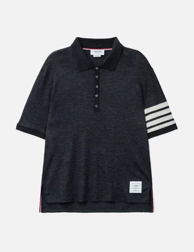 THOM BROWNE WOOL JERSEY 4-BAR POLO