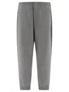 Thom Browne Colour-block Virgin Wool Track Pants In Grey