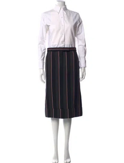Pre-owned Thom Browne Wool Knee-length Dress In Black