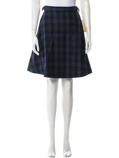 Pre-owned Thom Browne Wool Knee-length Skirt In Blue