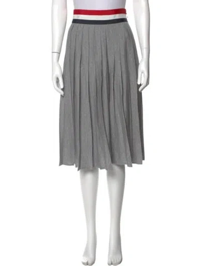 Pre-owned Thom Browne Wool Knee-length Skirt In Gray