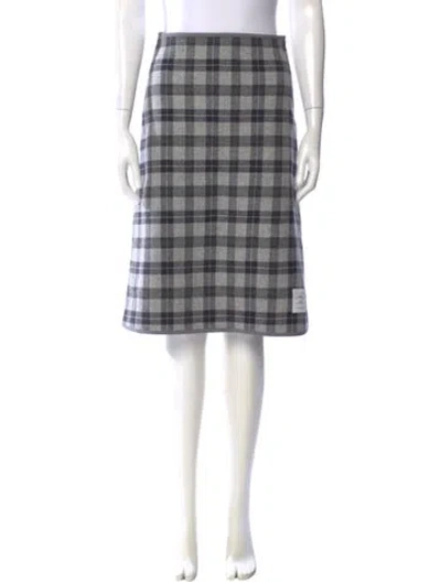 Pre-owned Thom Browne Wool Knee-length Skirt In Gray